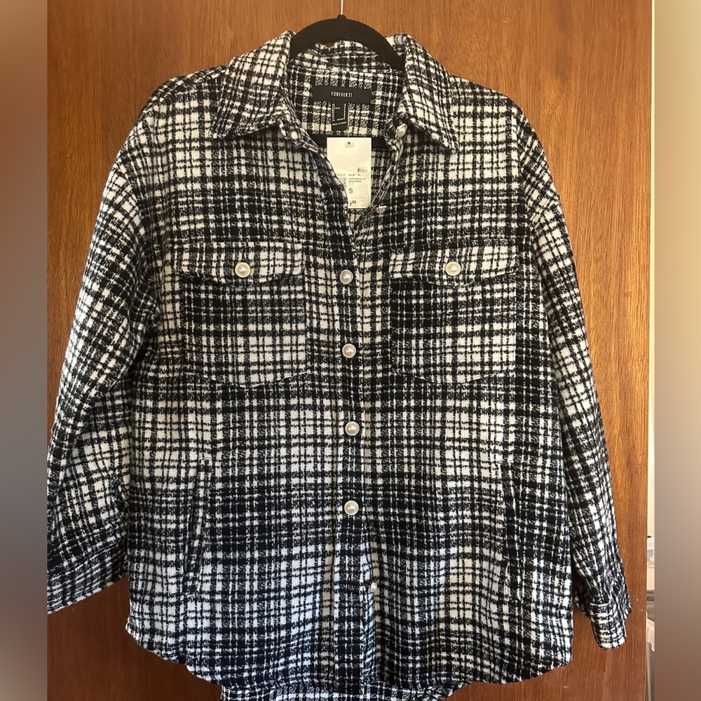 NWT Forever 21 Pearl Button Jacket/Shacket